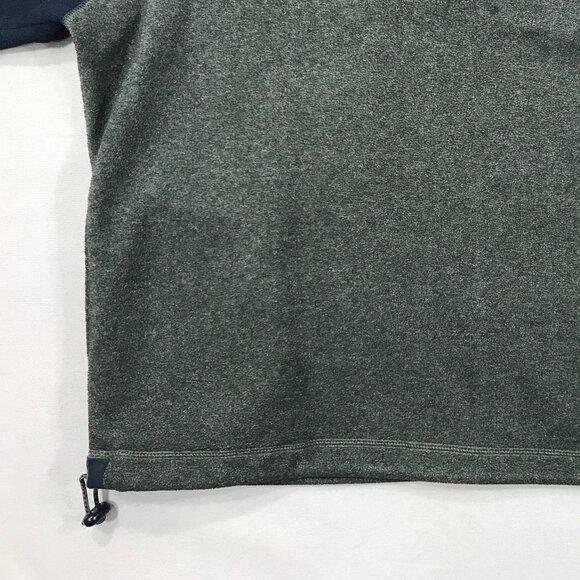 Sonoma Sport Sweatshirt Mens Large Gray & Navy Fleece Pullover 1/4 Zipper Pocket - Picture 5 of 14
